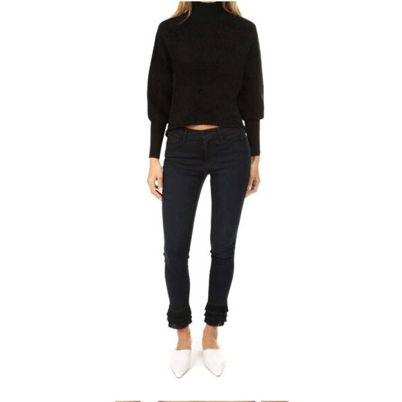 Frame Le High Byxbee Fringe Hem Skinny Jeans Size 27 - Picture 1 of 10